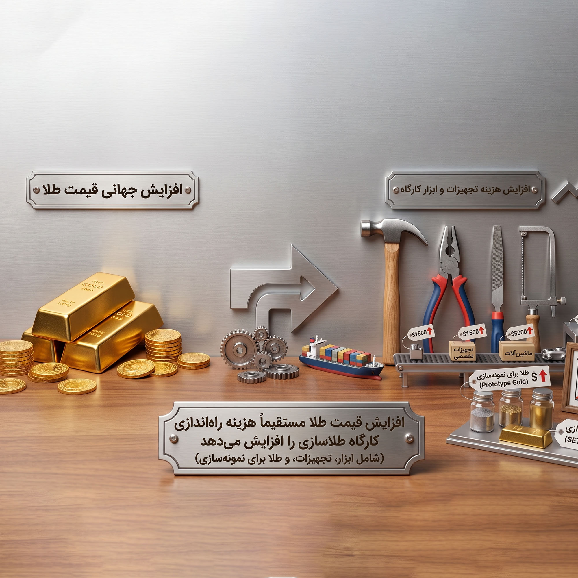 آیا افزایش قیمت طلا باعث افزایش هزینه راه‌اندازی کارگاه می‌شود؟
